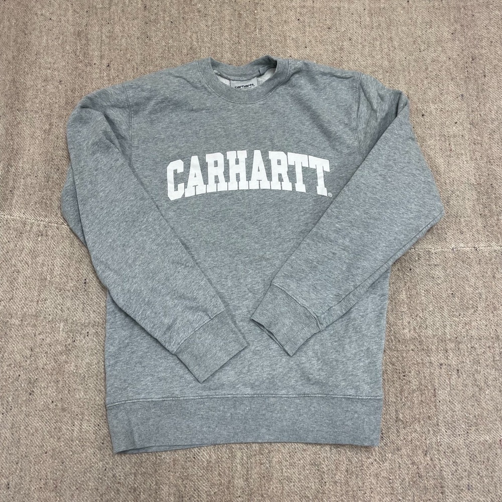 Carhartt Gray Crewneck Sweatshirt with White Logo